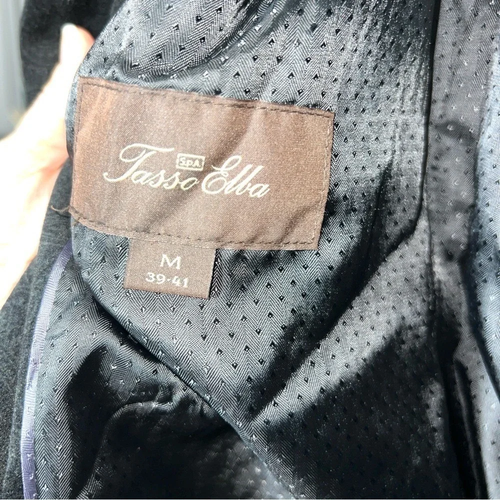 Tasso Elba Paisley Textured Velvet Velour Man's Blazer Coat Jacket Size‎ M 39-41